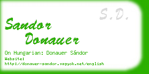 sandor donauer business card